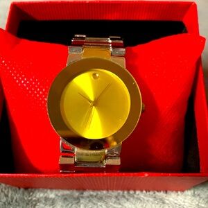 Similar to the Iconic Movado Watch, Gold Dail, 9” INCH, NWT